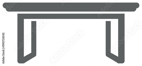 Table furniture icon representing workspace interior and modern desk design