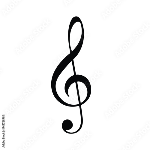 Treble Clef Music Symbol. G Clef Music Vector Icon