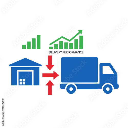 Delivery Truck Logistics Warehouse Transportation Service.