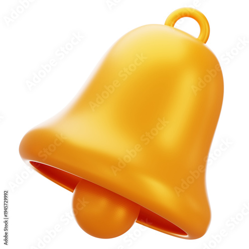 3D golden bell icon