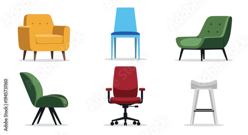Modern Interior Furniture Chair Collection with Armchairs and Office Seating