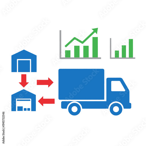 Truck Logistics Transportation Warehouse Delivery Service.