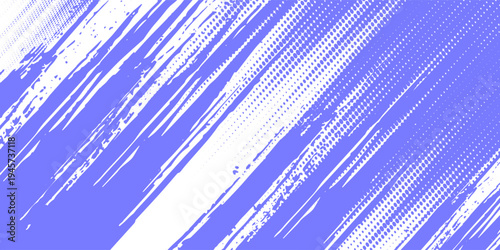 Grunge grainy purple brush stroke with spray texture. Swirl or squiggle shaped bold brush stroke, thick wavy lines with rough grunge texture. brush pattern background