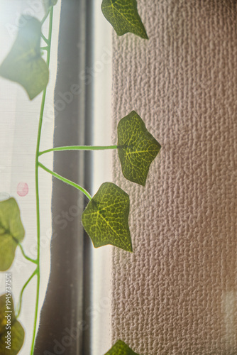 Fake ivy by a window