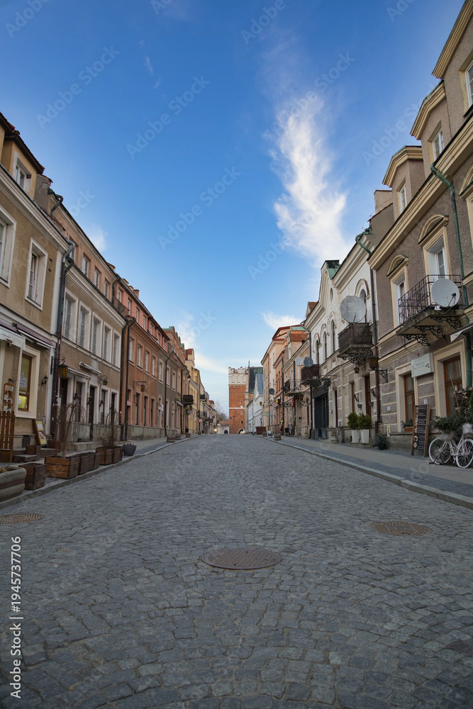 Fototapeta premium Historic old town of Sandomierz in Poland with medieval architecture and famous landmarks, popular tourist destination in Central Europe.