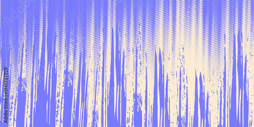 Grunge grainy purple brush stroke with spray texture. Swirl or squiggle shaped bold brush stroke, thick wavy lines with rough grunge texture. brush pattern background