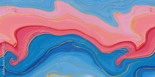 Abstract watercolor background featuring a colorful wavy vector pattern with blue and green curves and artistic light textures for a stylish wallpaper design