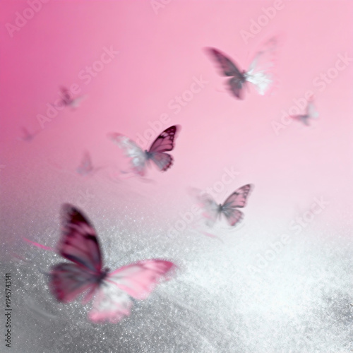 Vibrant butterfly illustrations in pastel tones. Each design has glowing, wispy backgrounds and colorful butterflies, delivering a light, romantic, and magical feel.