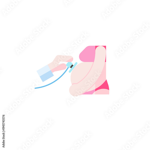 Prenatal checkup icon for pregnancy monitoring and maternal healthcare service.