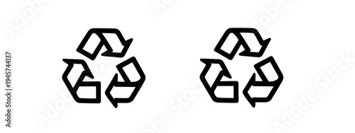 Recycling Symbol Icon Representing Sustainability and Environmental Awareness in Modern Design
