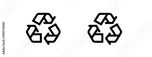 Recycling Symbol Icon Representing Sustainability and Environmental Awareness in Modern Design