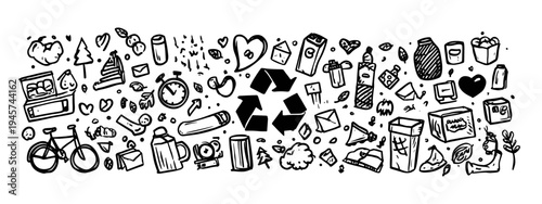 Recycling Symbol Icon Representing Sustainability and Environmental Awareness in Modern Design