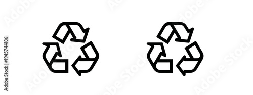 Recycling Symbol Icon Representing Sustainability and Environmental Awareness in Modern Design