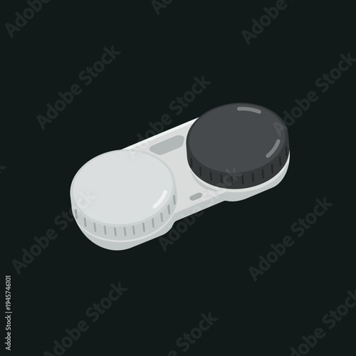 Contact Lens Case with Lenses Inside.