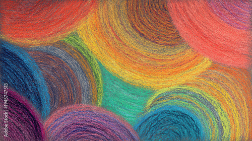 Crayon art texture colorful swirl background childlike playful abstract pattern joyful energy