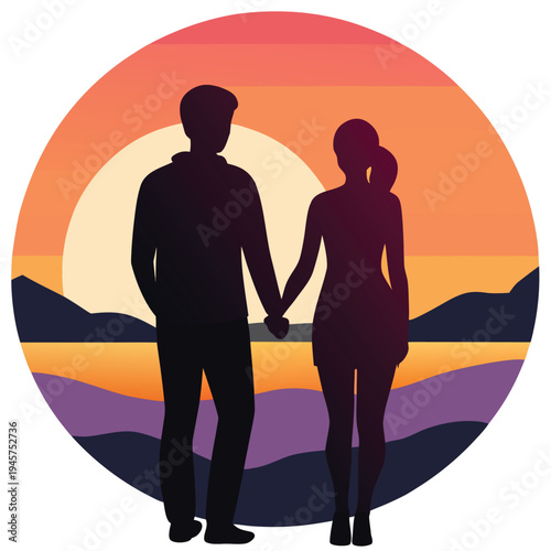 Couple holding hands sunset silhouette romantic love couple embrace romantic couple relationship sunset
