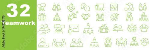 Workshop line editable icon set. Containing training, learn, skill, coaching, motivation, meeting, presentation, and more. Editable stroke. Vector illustration 