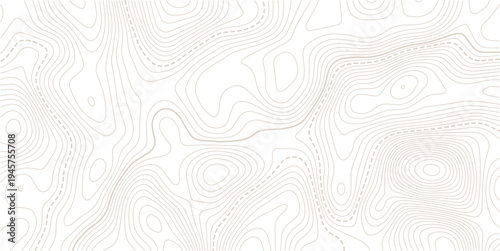 Abstract topographic map. Topo contour map background concept. Geographic line map with elevation assignments. Contour background geographic grid. Vector illustration.