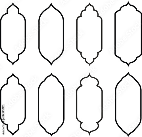 Set of Islamic Ornamental Frames