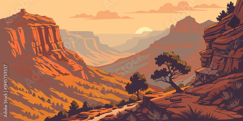 Kings Canyon National Park Deep Granite Canyon at Sunrise – Majestic High Sierra Panorama with Towering Cliffs, Golden‑Hour Light, and Rugged California Wilderness Scenery