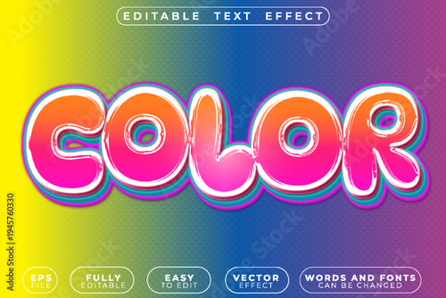  Colorful Paint Art Vector Fully Editable Smart Object Text Effect