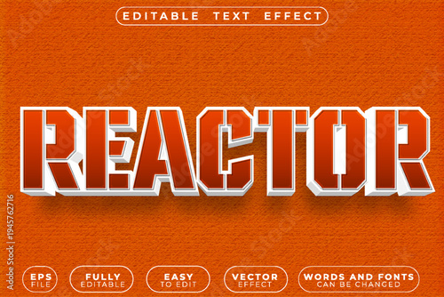  Reactor Nuclear Energy Vector Fully Editable Smart Object Text Effect