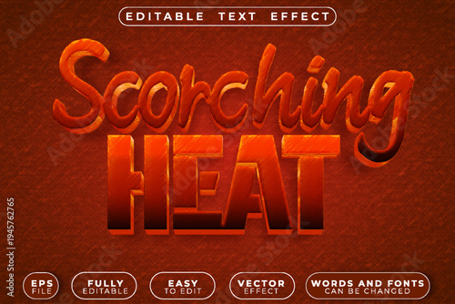  Scorching Heat Fire Vector Fully Editable Smart Object Text Effect