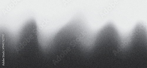 Wavy grain gradient texture. Black stippled flowing line background. Grunge noise dot work wallpaper for banner, poster, brochure. Undulate sandy backdrop with speckles, particles, granules. Vector