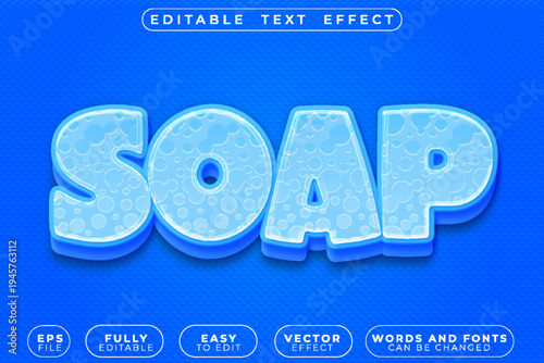  Soap Clean Fresh Vector Fully Editable Smart Object Text Effect