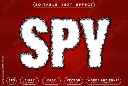  Spy Secret Agent Vector Fully Editable Smart Object Text Effect