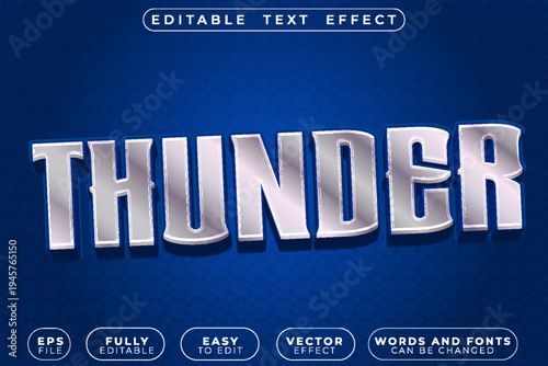  Thunder Lightning Storm Bolt Sky Energy Flash Vector Fully Editable Smart Object Text Effect