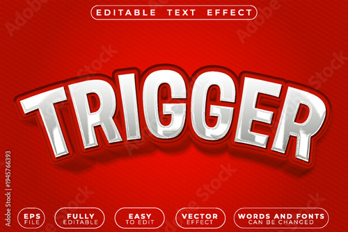  Trigger Action Mechanism Shoot Fire Release Control Vector Fully Editable Smart Object Text Effect