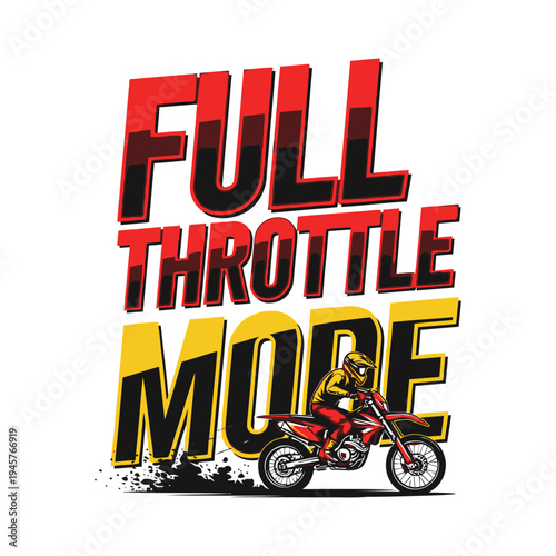 A motorcycle rider in full throttle mode on a red bike tshirt design