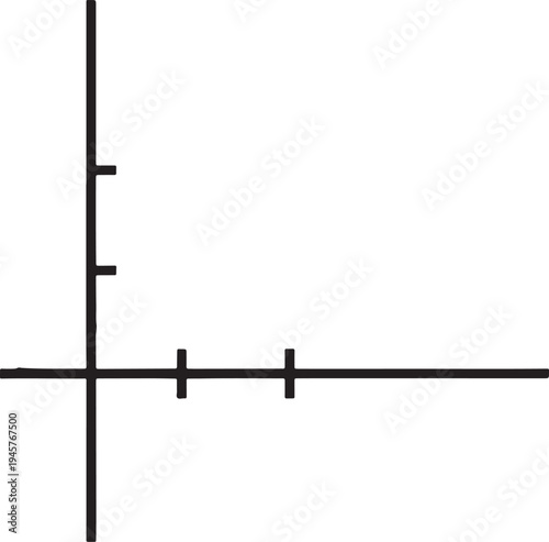 Minimal black and white graph with horizontal and vertical lines