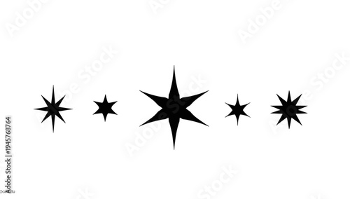 A simple black starburst graphic on a white background, conveying energy and dynamism.