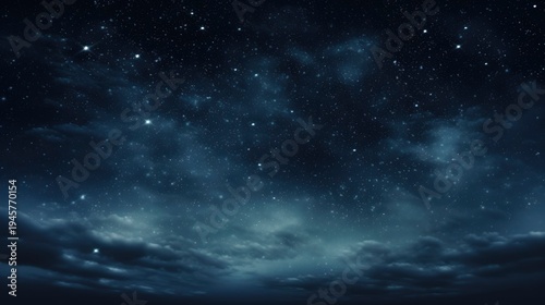 A photo of a dark sky with scattered star clusters.