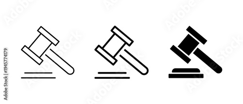 Hamer icon, gavel icon vector illustration for web, ui, and mobile apps
