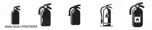 vector set of fire extinguishers