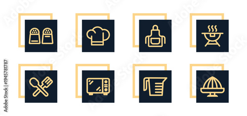 Cooking, kitchen, food, chef, kitchen tools, oven, microwave Icons Pack for Website, Apps and UI Interfaces