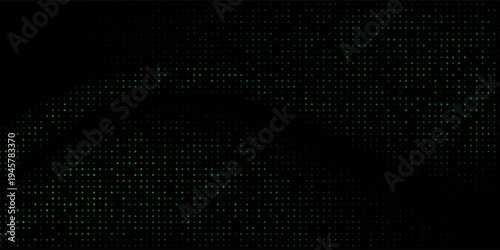 Disegn green digital technology background. Digital data dots green pattern pixel background. Premium art