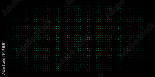 Disegn green digital technology background. Digital data dots green pattern pixel background. Premium art