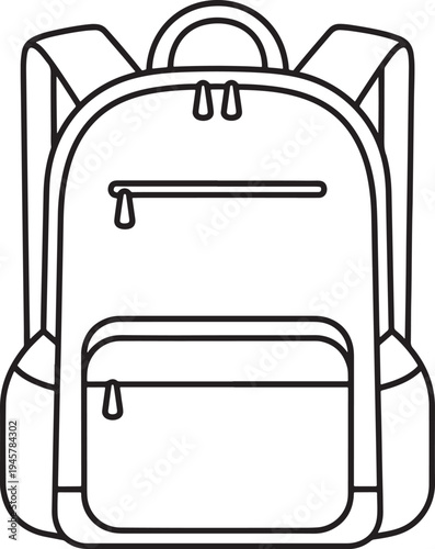 Minimalist black and white travel backpack travel backpack