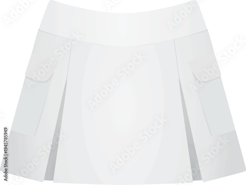 White mini skirt. vector illustration