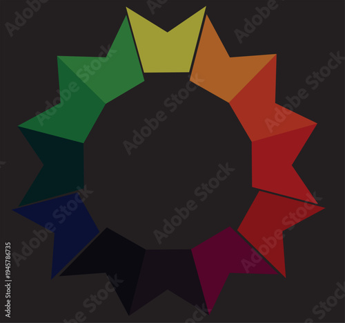 Color mix model. vector illustration