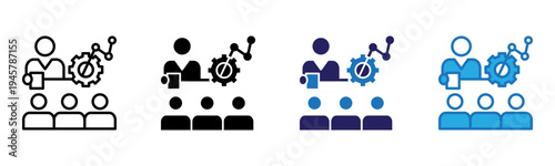 Seminar Icon Multi Style Vector Illustration