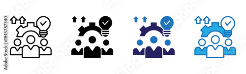 Leadership Icon Multi Style Vector Illustration