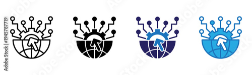 Digital Icon Multi Style Vector Illustration