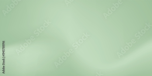 Green gradient background, sunlight shines on pastel tone empty wall, shadow from window, light colored concrete