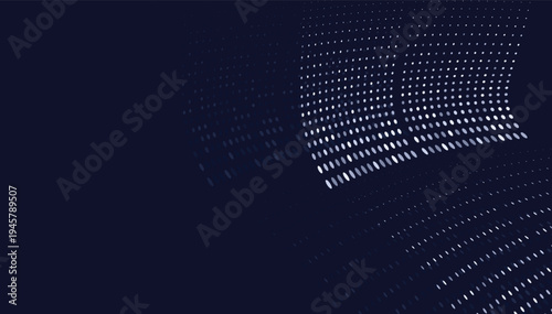 Abstract Digital Dot Matrix Wave Futuristic Technology Background