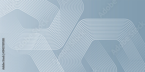 Abstract hexagon lines on gray background. Geometric stripe line art design modern. vector background template eps10